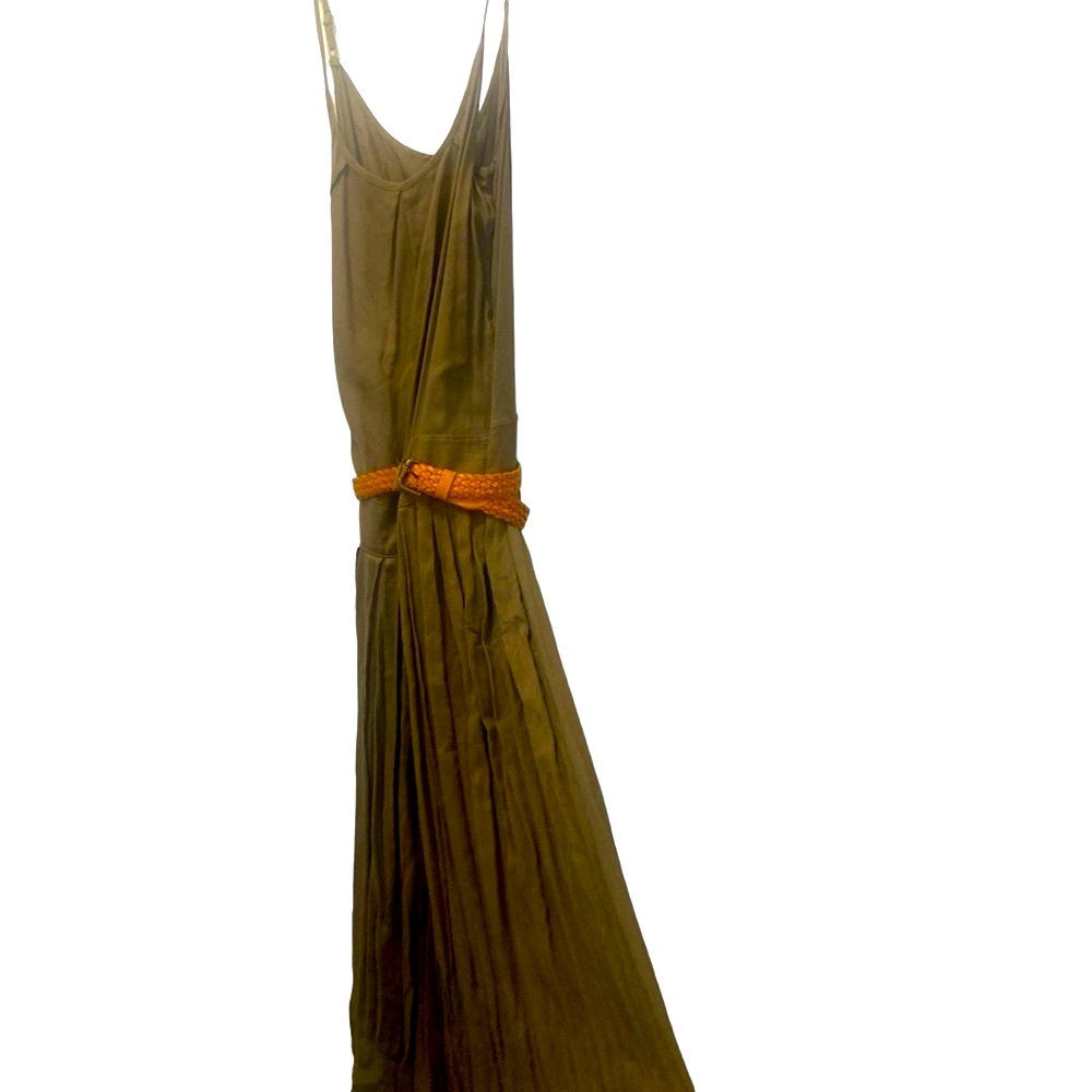 Outback Red Maxi-Sexy Olive Green Strapless Maxi-Belted- AMAZING for summer! L